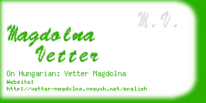 magdolna vetter business card